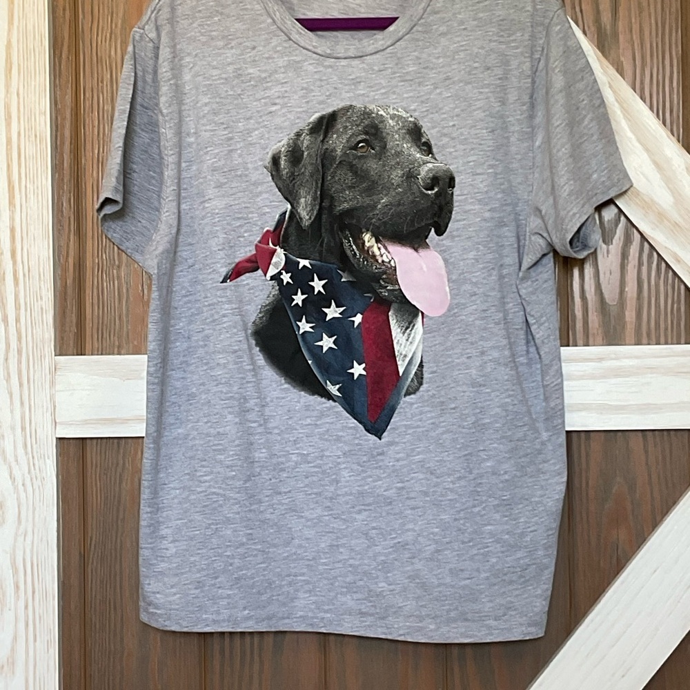 Gray Lab Graphic T-Shirt. P2P 23-26” Length 27” SIZE XL EUC - Picture 2 of 5